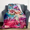 Butterfly Garden Flannel Blanket Throw Blanket Soft Warm Sofa Bed Camping Car Home Decor Unique Christmas Gift C9302359
