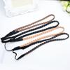 1Pc Headwear Elastic Hair Accessories Personality Plaited Headband Fashion Simulation Synthetic Hair Double Braided Hair Band