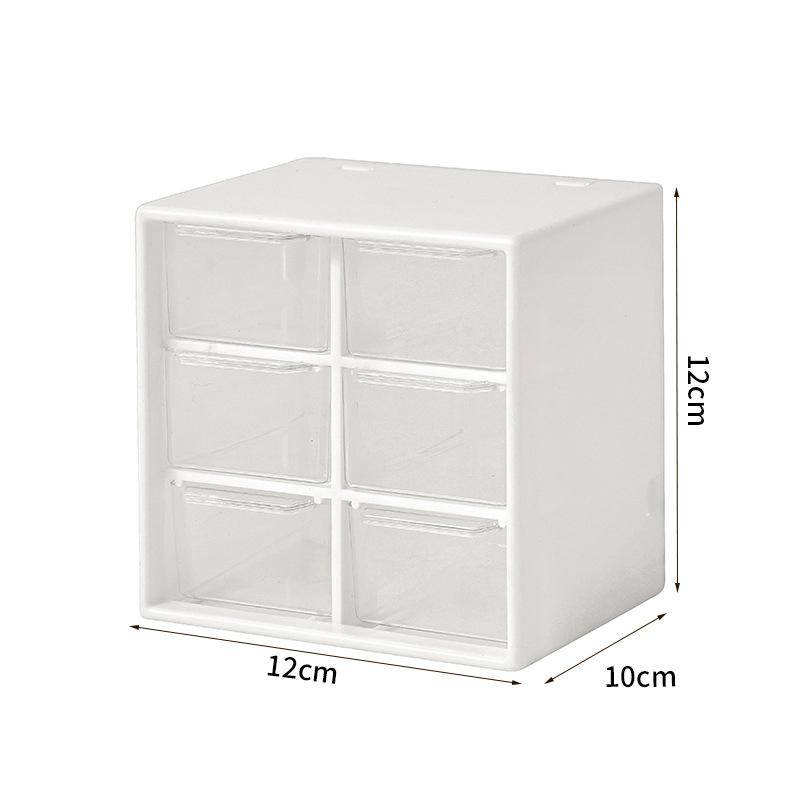 

Пластиковый шкаф для хранения с 6 ящиками, настольный ящик для косметики, органайзер для ювелирных изделий, пластиковый кейс для спальни, гостиной белый