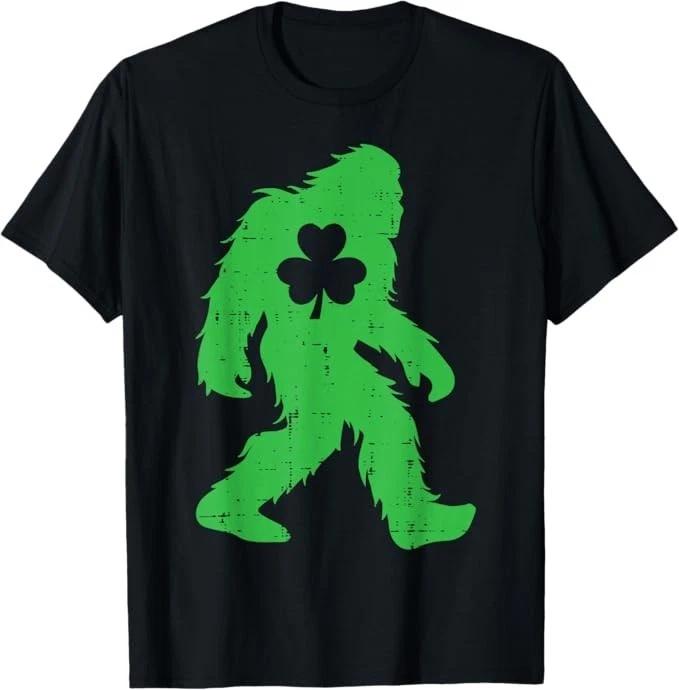 St Patricks Day Bigfoot Sasquatch Shamrock  Kids T-Shirt 100
