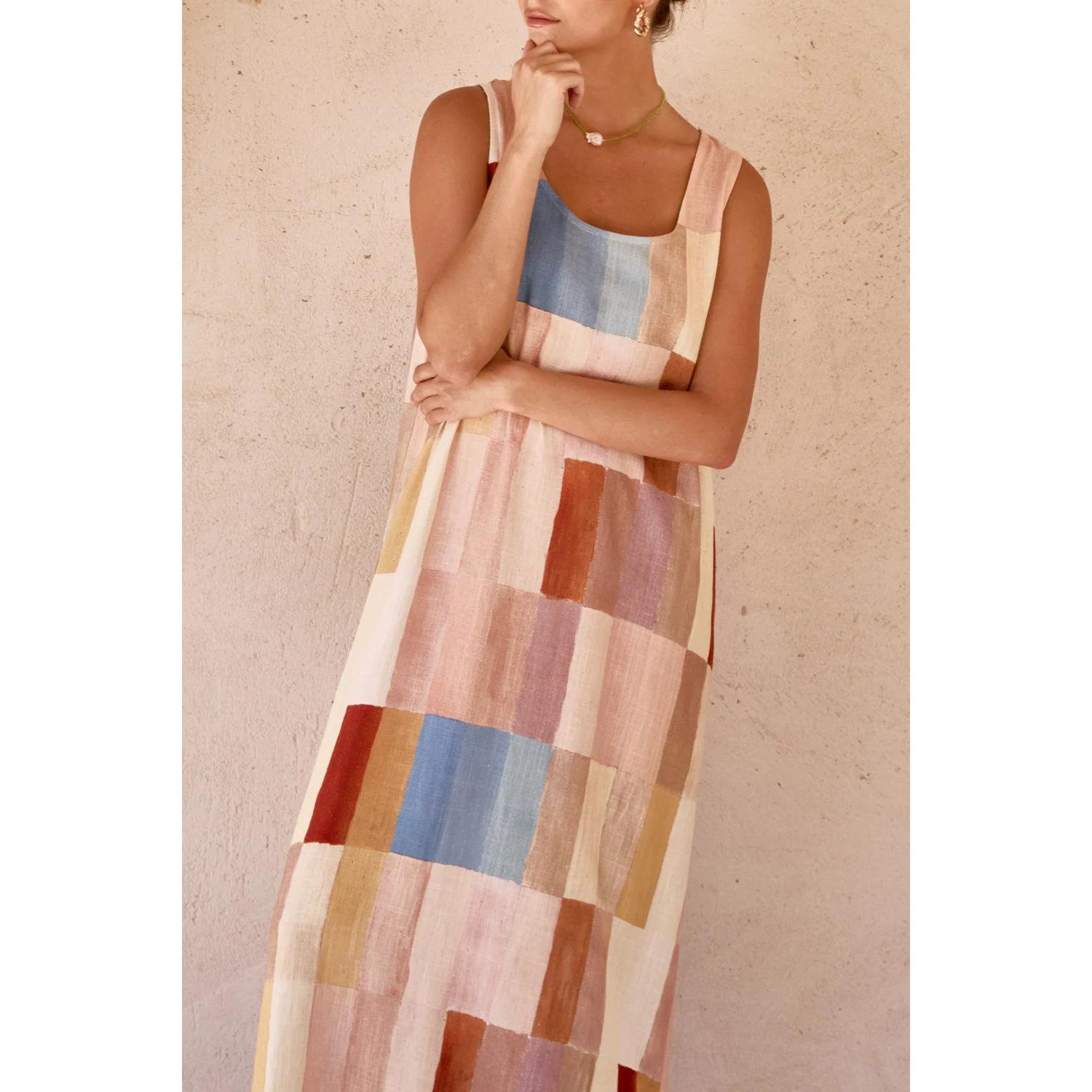 

Европейско-американское повседневное платье с разрезом на подтяжках для женщин Extra Large