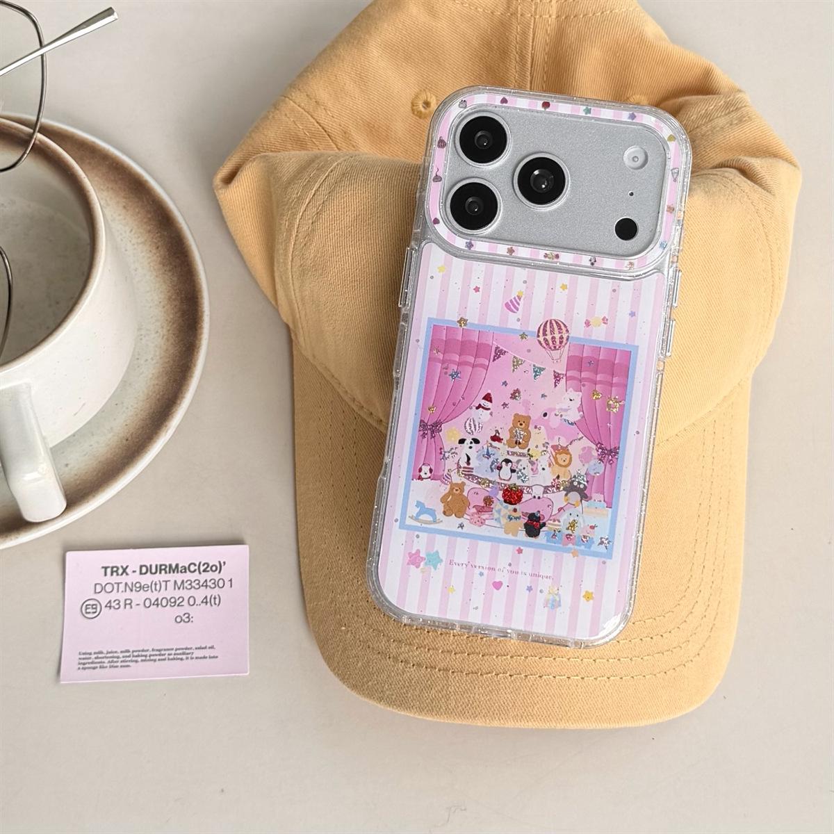 

Cute Dessert Animal iPhone 17/16/15 ProMax Full Coverage Anti-Drop Resin Case iPhone 14 Pro
