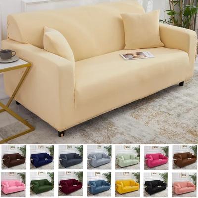 1/2/3/4-seater Solid Adjustable Sofa Slipcover Elastic Sofa Covers for Living Room Home Decor