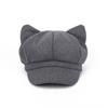 Adjustment British Beret Hat Cute Cat Ears Women Hat Korean Style Cat Ear Hat  for Girls