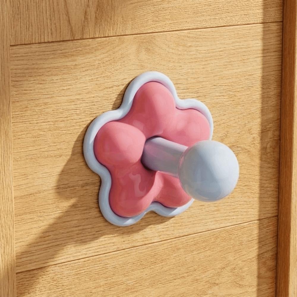 6PCS/SET Plastic Wall Hook Flower Shape Bathroom Hook Durable Storage Hook Bathroom