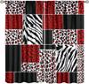 Leopard Zebra Decor Window Curtain Red Black Zebra Stripes Abstract Romance Heart Creative Patchwork Modern Fashion Art for Home