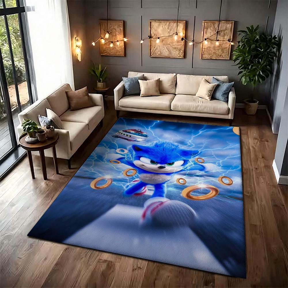 Sonic Hedgehog Carpet Floor Mat Shaggy Rug 8X10 Rug Kids Room Rug Kitchen Floor Mat Fast Drying
