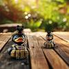 Armed Army Duck,Veteran Tribute Duck,Military Uniform Armed Forces Resin Ducks for Jeeps Ducking,Veterans Memorial Duck Honoring Veterans Rubber