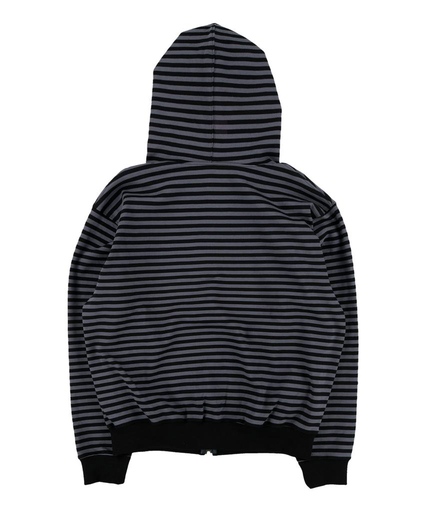 The Coldest Moment Tcm Stripe Hooded Zip-Up (Charcoal/Black)