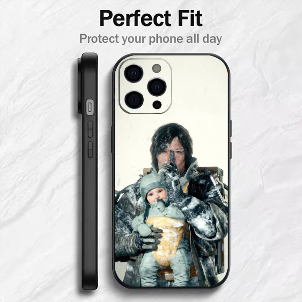 DS2 On The Beasch Game D-Death S-Stranding Phone Case For iPhone17,16,15,14,13,12 Plus,Max Soft Silicone Black Cover