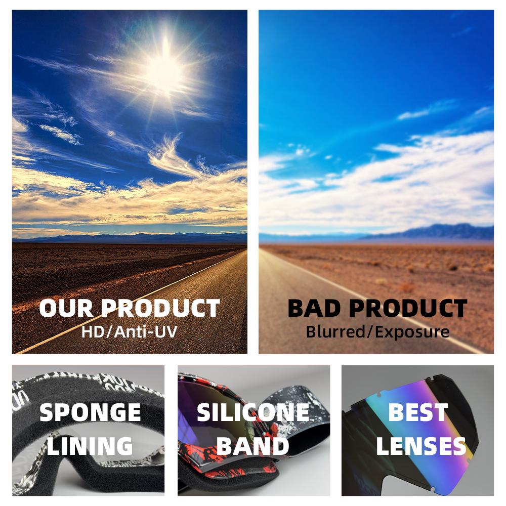 Motocyklové brýle Cyklistické brýle Venkovní Off-Road Lyžařské Sportovní MX ATV Dirt Bike Závodní brýle Motokrosové brýle Kolo Google