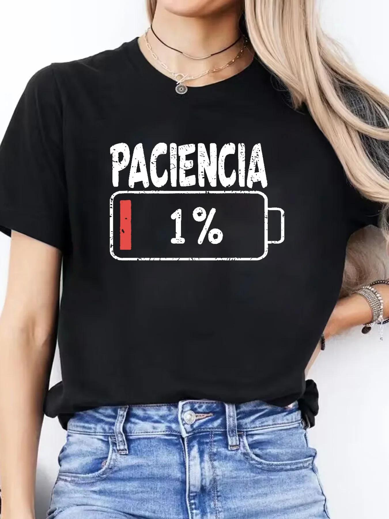 

ashion T Shirt Women Vibrant Spanish Letter Print Short Sleeve Round Neck Womens Casual Summer Breathable Tshirt 4XL