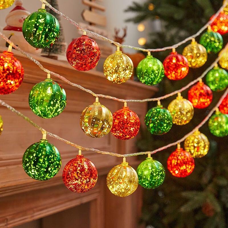 Pailide Christmas Electroplated Globe String Lights