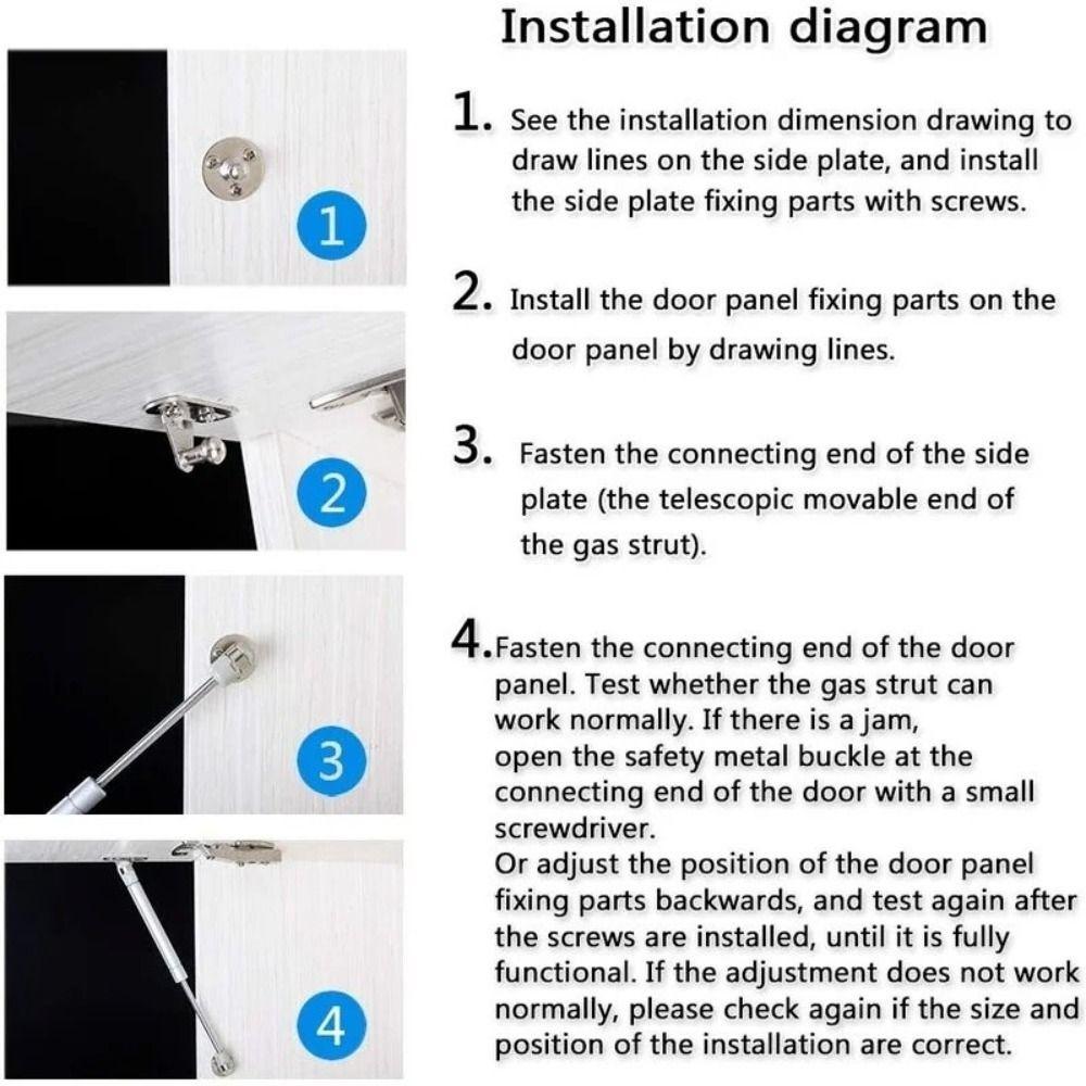 Spring Furniture Hinge 20-200N Hydraulic Gas Simple Cabinet Door  Hinge