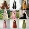 Hosszú Hullámos Göndör Paróka Banggal Rózsaszín Parókák Nőknek Cosplay Jelmez Műszálas 40 hüvelykes Lolita Paróka