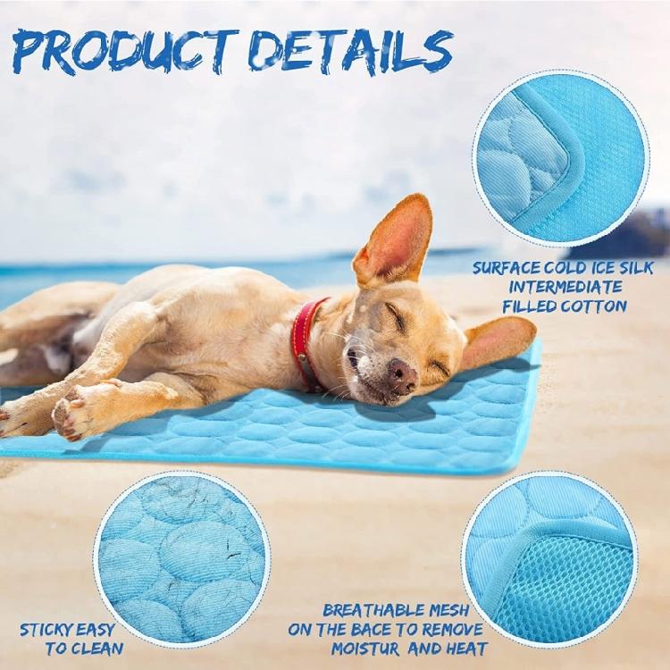 Ice Silk Cat Self Cooling Bed Cat Bed Cushion Mat for Hot Summer Cooling