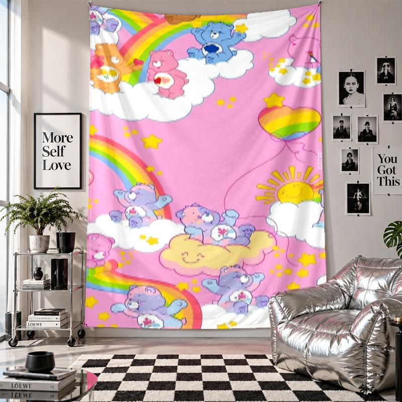 Wall TapestryCare Bears Art Hanging Cloth Decorative Background Cover for Room Decoration