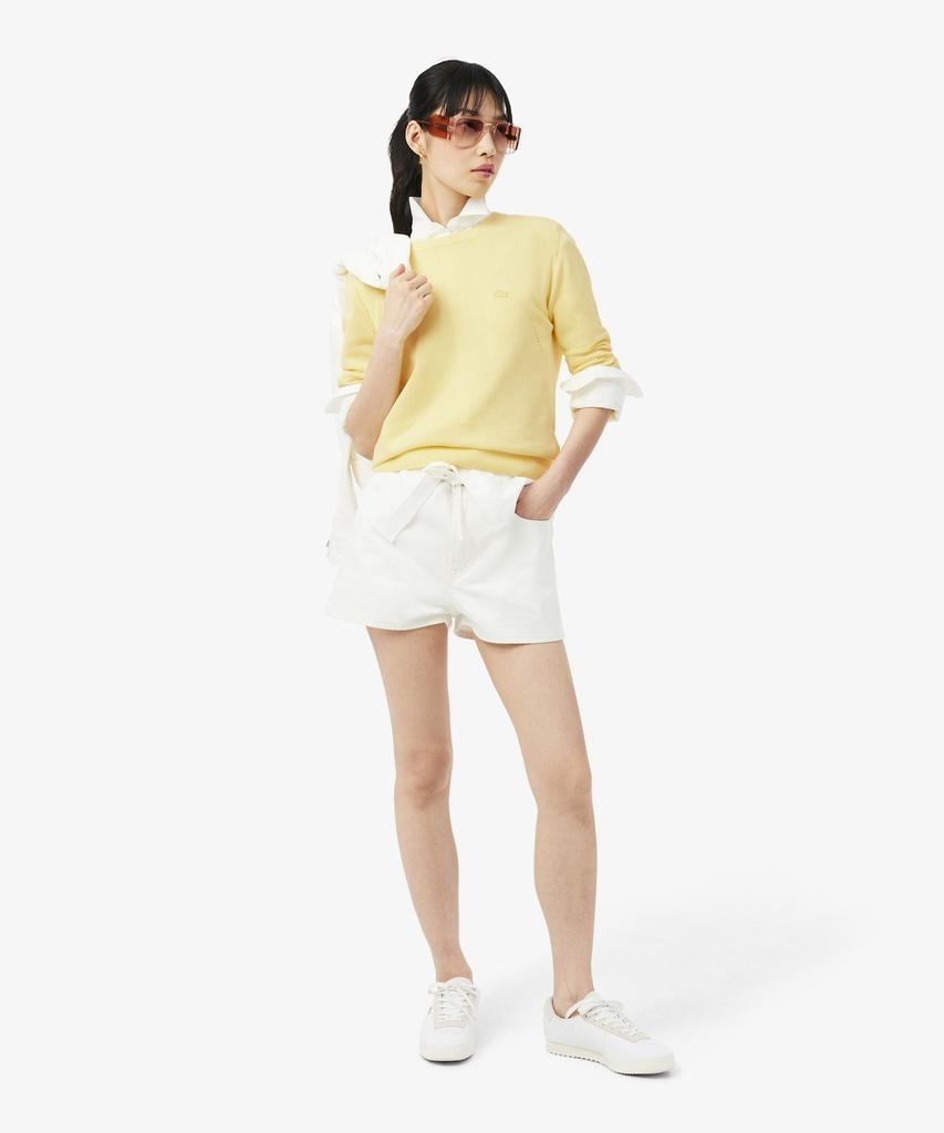 LACOSTE Women'S Light Cotton Crew Neck Sweater Af4145-56G 107