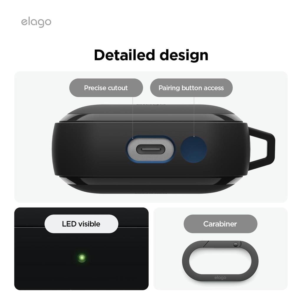 Galaxy Buds3 Buds3Pro Case with Carabiner Shockproof Wireless Charging Compatible TPU Cover Buds 3 Pro Galaxy Buds 3 Galaxy Buds 3 Pro EDC HANG CASE