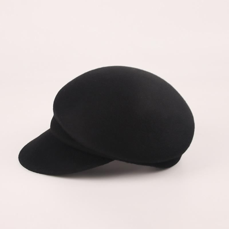 Autumn and Winter Wool Women's Retro Casual Internet Celebrity Cap Equestrian Hat Fashion Felt Hat