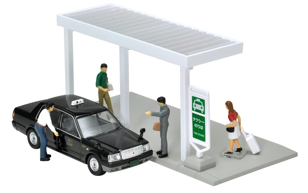 Geocolle 64 Car Snap 04b Taxi stand Crown Comfort partially completed minicar set 322825 1/64# (Toyota included) ABS/PVC dolls/accessories (painted,