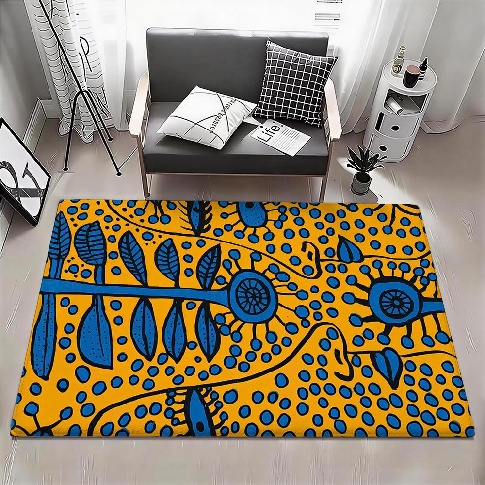 Abstract E Eyes Floor Mat Eco Flannel Doormat Non Slip Odorless Indoor Floor Rug Soft Short Plush Home Mat