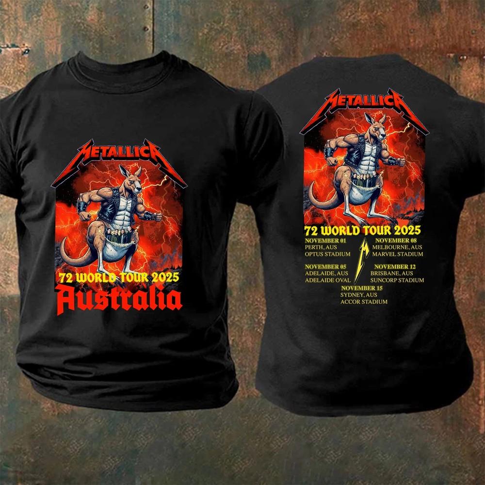 RARE! Metallica M72 World Tour Sydney Australia 2025 Tshirt HOT NEW Unisex T-Shirt S