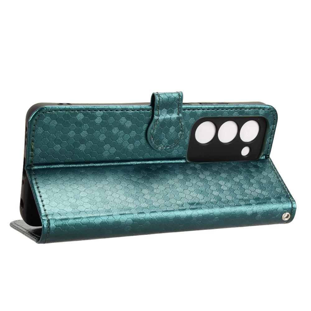 Oppo A5 5G CPH2735/A5 4G CPH2727 için Noktalı Desen Baskılı PU Deri Telefon Kılıfı Bilek Askılı Cüzdanlı Kılıf