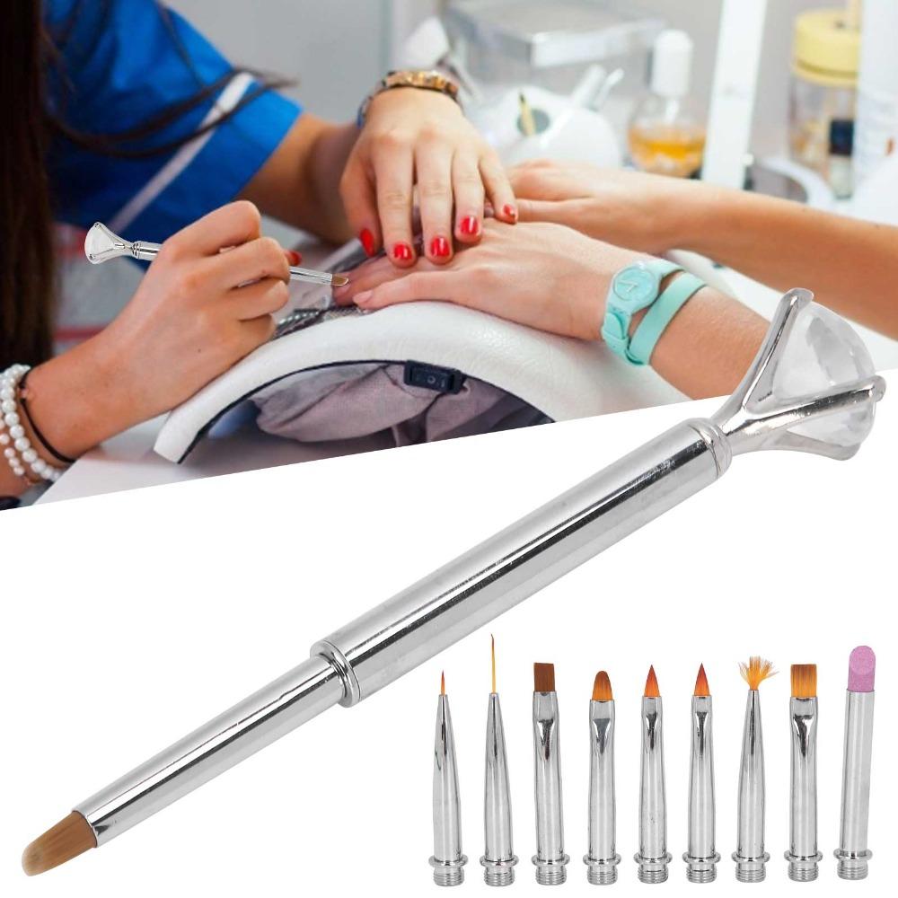 1 X Pen 10 X Pen Head Detachable Gel Pen Detachable Nail Art Brush  Home And Salon Manicure