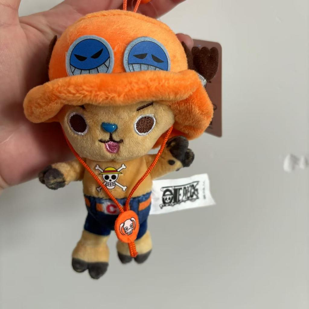 Anime One Piece Luffy Tony Tony Chopper Sanji Ace Trafalgar Law 10Cm Elk Shape Cute Plush Toy Pendant Keychain Kid Birthday Gift