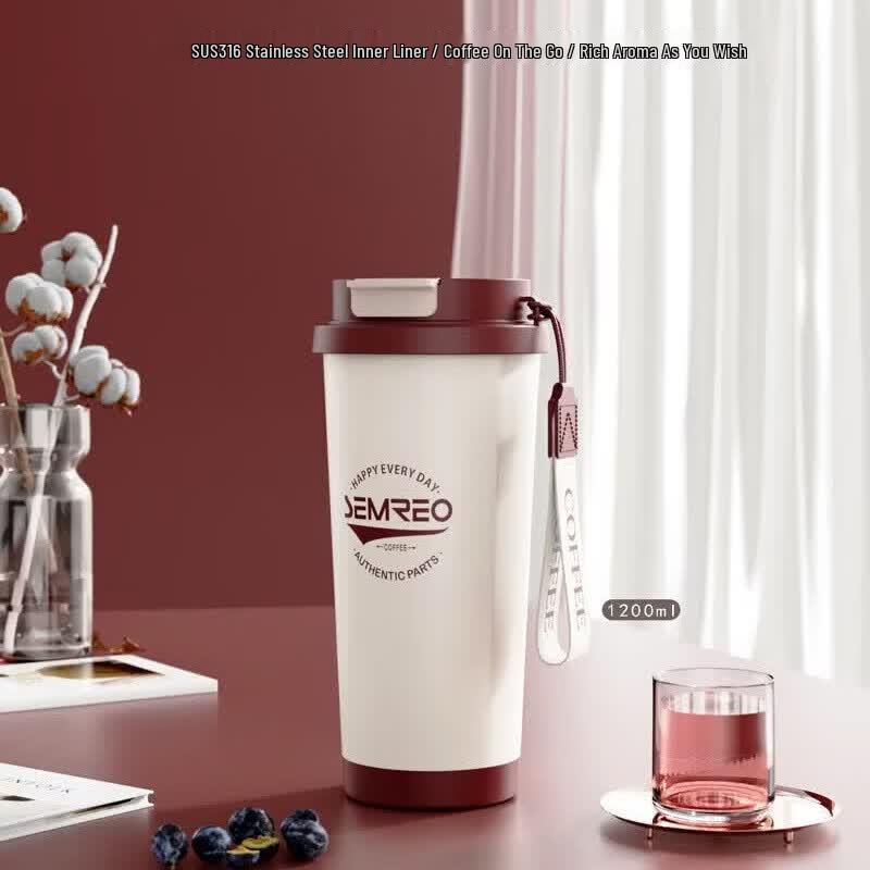 Smiou 316 Stainless Steel Insulated Portable Coffee Mug