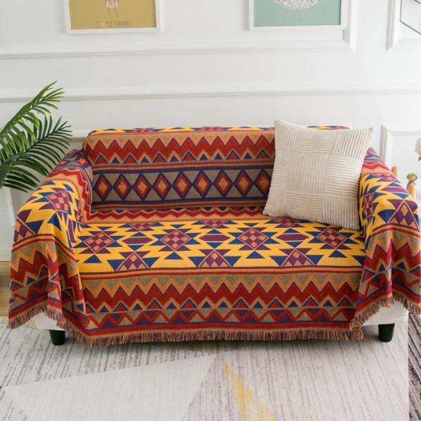 European Sun God Pattern Non-Slip Sofa Cover & Throw Blanket