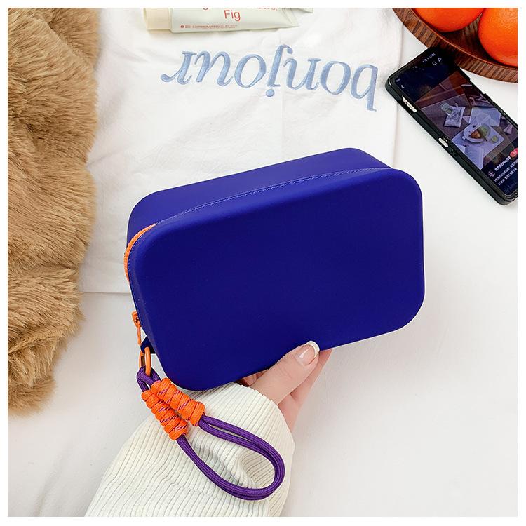 Silicone Cosmetic Bag Large Capacity Portable Waterproof Travel Wash Bag Mouth Red Envelope Storage Silicone Bag
