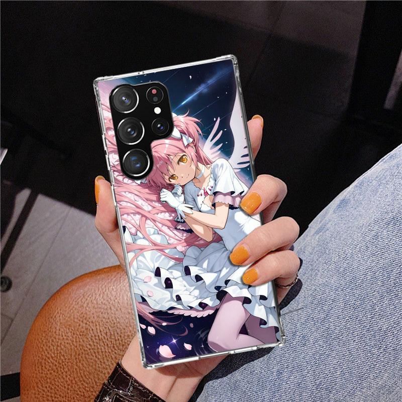 Madoka Magica Anime Phnoe Case for Samsung Galaxy S26 S25 Edge S23 S24 Ultra S22 Plus S21 S20 FE Unique Cover Soft Coque Galaxy