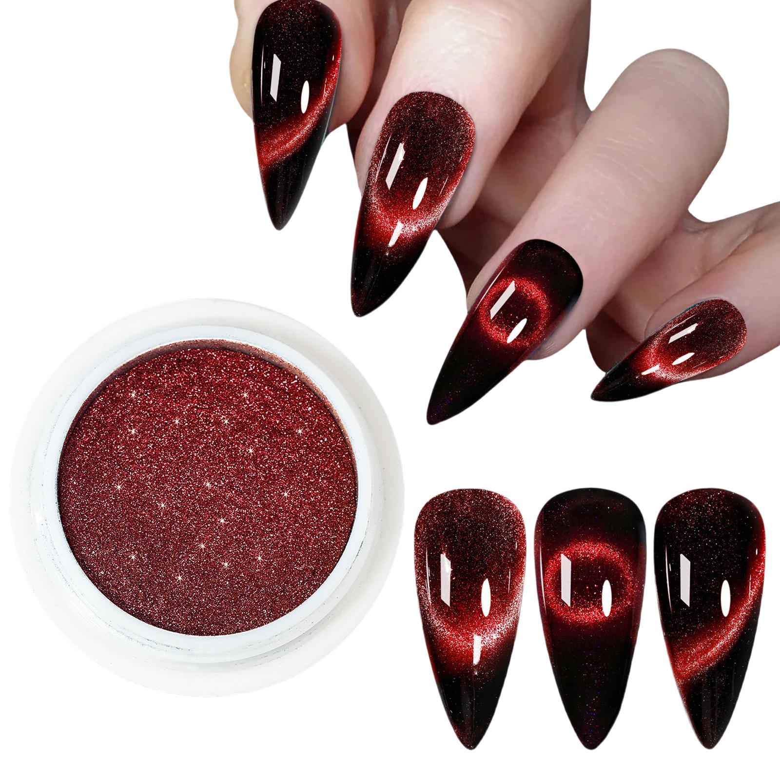 

9D Пудра для нігтів «Котяче око» Дзеркальний ефект Магнітна пудра Глітерна пігментна пудра Пудра для нейл-арту Декорації для нігтів 10