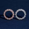 Elegant 4mm Round Moissanite Eternity Band in S925 Silver - Eye-Catching Commuter Style