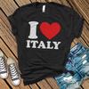 I Love Italy T-Shirt, Italian Pride Tee, Italian American T-Shirt, Italian Gift