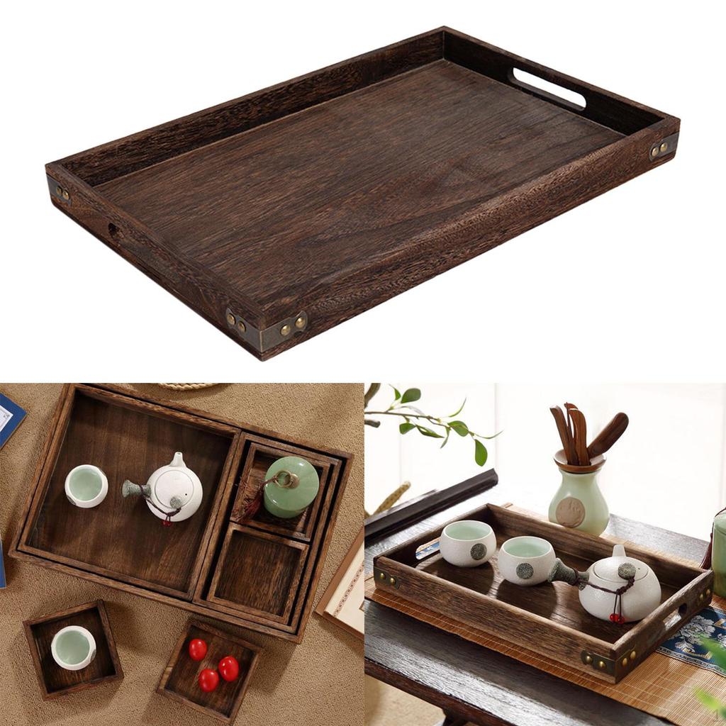Handy Serving Tray Storage Solution Conveniently Fits Various Items