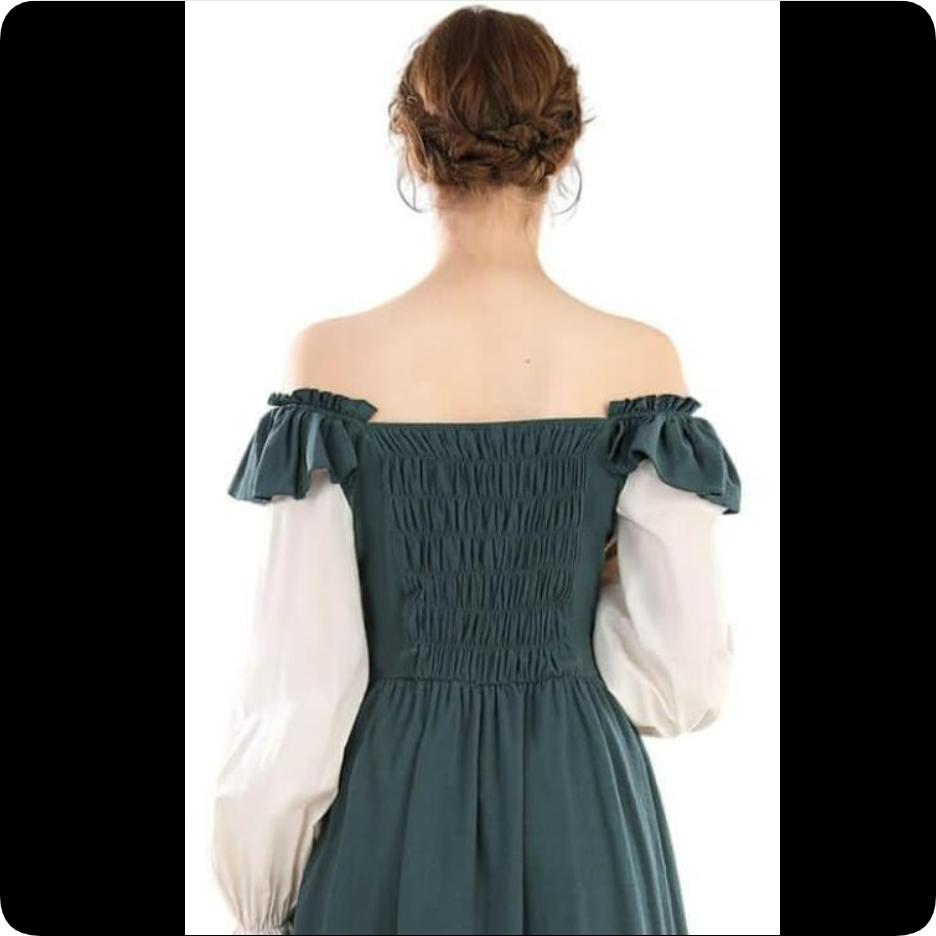 Renaissance Dress Women's Medieval Renaissance Fairy Dress Long Sleeve Irish