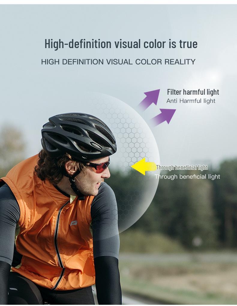 Grenzüberschreitende polarisierte Fahrradbrille mit großem Rahmen und farbigen Gläsern für Sport