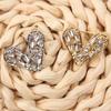 Glitter Rhinestone Heart-Shaped Brooch Pin, Minimalist Safety Pin For Cheongsam Dresses Cardigans Mini Corsage For Women