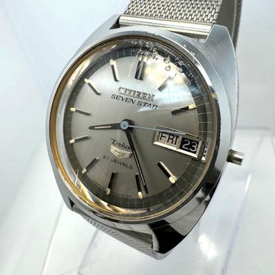 Used Actual Work with Meaning CITIZEN SEVENSTAR Deluxe Automatic Watch