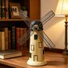 Retro European Windmill Dutch Ornaments, Mini Vintage Holland Statue, Resin Artwork, Ornament Classic Model, Rustic Desktop for Home Office