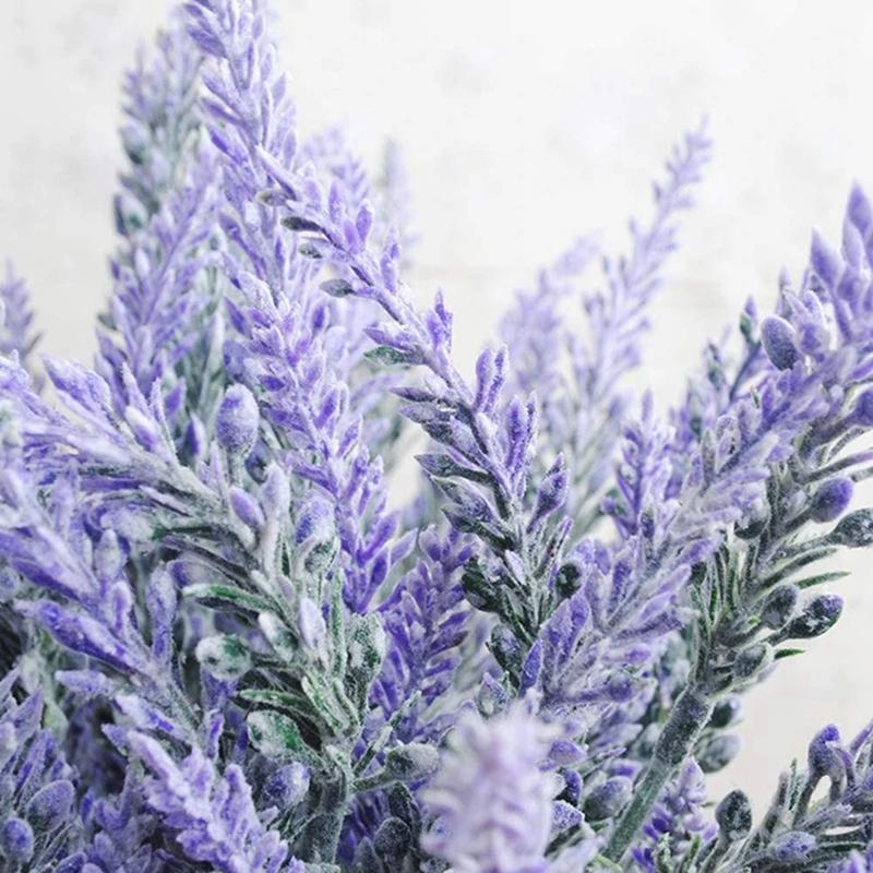 10 Bundles Artificial Lavender Flowers Head Fake Flowers Home Room Table Decor Outdoors Garden Wedding Decoration Outdoor Plants