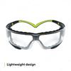 3M SecureFit Safety Clear with Glasses, Lens, Gasket, SF401AF-FM [Used]