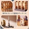 Rolife 3D Holzpuzzle, Modell der Kathedrale Notre-Dame, Bemalbares Architekturmodell, Innendekoration, Atmosphäre, Eingangsbereich, Bastelset, DIY-Montage