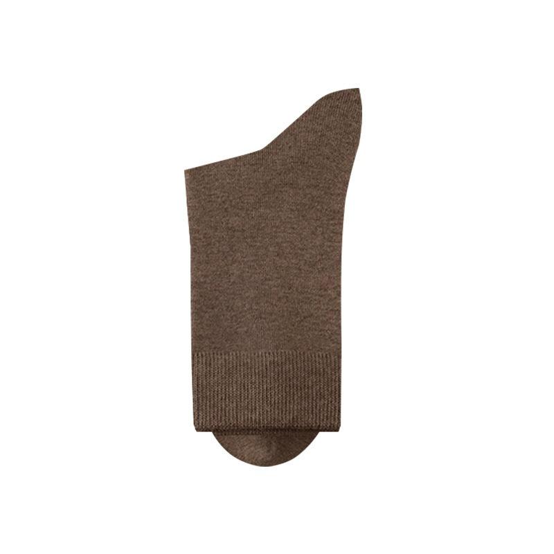 Men's Mid-calf Socks, Antibacterial and Deodorizing, Pure Cotton All-season Long Calf Cotton Socks, Sweat-absorbing and Breathable, Solid Color