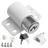 White Sliding Door and Window Bolt Universal Lock Set Sliding Yard Security Lock with Key-Home Office Child Safety Lock