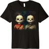 Creepy Skeleton Twins Shirt Aesthetic Horror Goth Halloween Premium T-Shirt