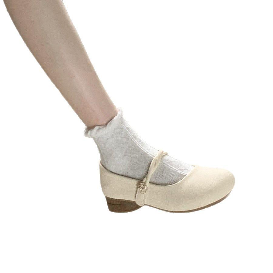 Versatile Thick Heel One-word Strap Single Shoes Women's Shoes Summer New Mary Jane Shoes Commute